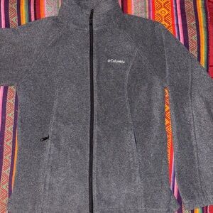Columbia Unisex Charcoal Fleece Zip-Up